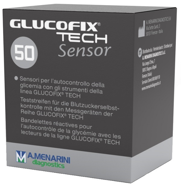 STRISCE MISURAZIONE GLICEMIA GLUCOFIX TECH SENSOR 50 PEZZI - Farmapanda Srl