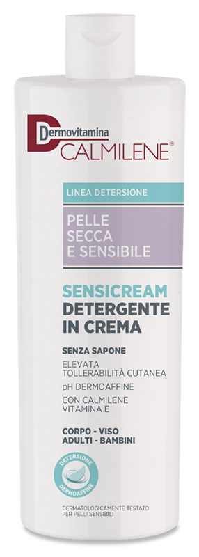 DERMOVITAMINA CALMILENE SENSICREAM DETERGENTE IN CREMA SENZA SAPONE PER PELLE SECCA E SENSIBILE 500 ML - Farmapanda Srl
