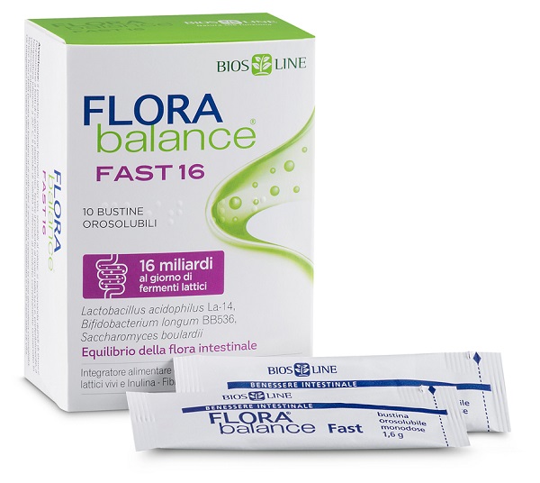 BIOSLINE FLORABALANCE FAST 10 BUSTINE OROSOLUBILI - Farmapanda Srl