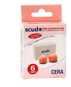 TAPPO AURICOLARE EARPLUG SCUDO IN CERA 6 COPPIE 12 PEZZI ARTICOLO 7EN081 - Farmapanda Srl