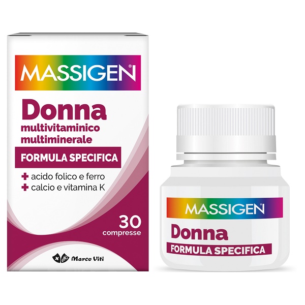 MASSIGEN DONNA MULTIVITAMINICO E MULTIMINERALE 30 COMPRESSE RIVESTITE - Farmapanda Srl