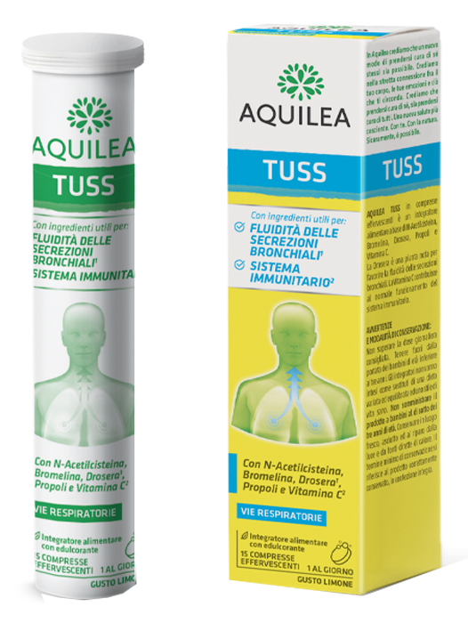 AQUILEA TUSS 15 COMPRESSE EFFERVESCENTI 90 G - Farmapanda Srl