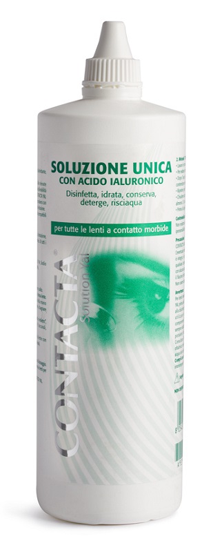 SOLUZIONE UNICA CON ACIDO IALURONICO PER LENTI A CONTATTO CONTACTA SOLUTION 360 ML - Farmapanda Srl