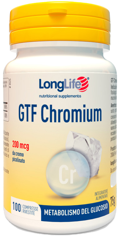 LONGLIFE GTF CHROMIUM 100 COMPRESSE RIVESTITE - Farmapanda Srl