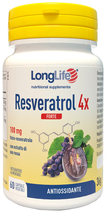 LONGLIFE RESVERATROL 4X FORTE 60 CAPSULE VEGETALI - Farmapanda Srl
