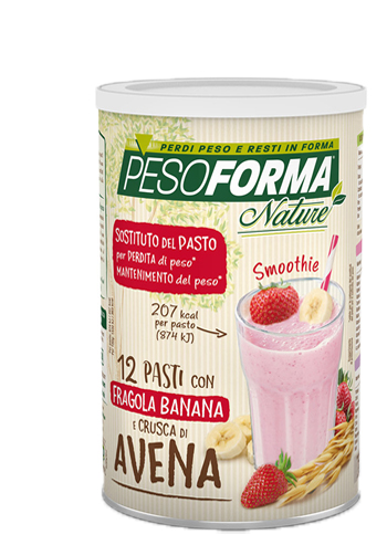 PESOFORMA NATURE SMOOTHIE FRAGOLA BANANA POLVERE 420 G - Farmapanda Srl