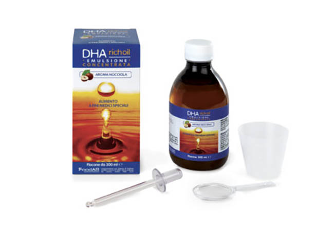 DHA RICHOIL SCIROPPO AL 25% DI DHA DI ORIGINE ALGALE GUSTO MANDORLA 30 ML - Farmapanda Srl