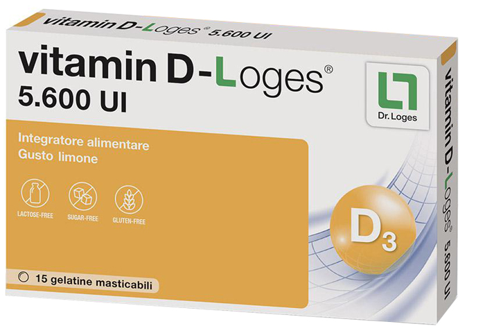 VITAMIN D-LOGES 15 GELATINE MASTICABILI GUSTO LIMONE - Farmapanda Srl