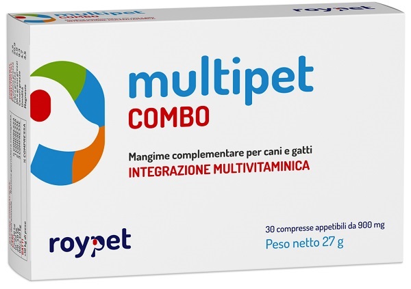 MULTIPET COMBO INTEGRAZIONE MULTIVITAMINICA CANI E GATTI 30 COMPRESSE APPETIBILI DA 900 MG - Farmapanda Srl