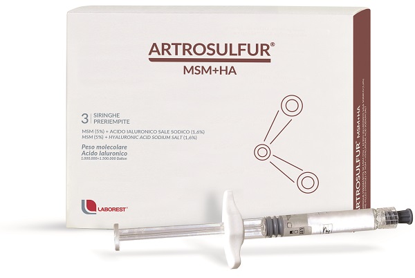 ARTROSULFUR MSM+HA SIRINGHE PRERIEMPITE INTRA-ARTICOLARI ACIDO IALURONICO 2 ML - Farmapanda Srl