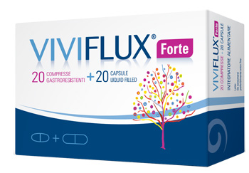 VIVIFLUX FORTE 20 COMPRESSE GASTRORESISTENTI + 20 CAPSULE LIQUID FILLER - Farmapanda Srl