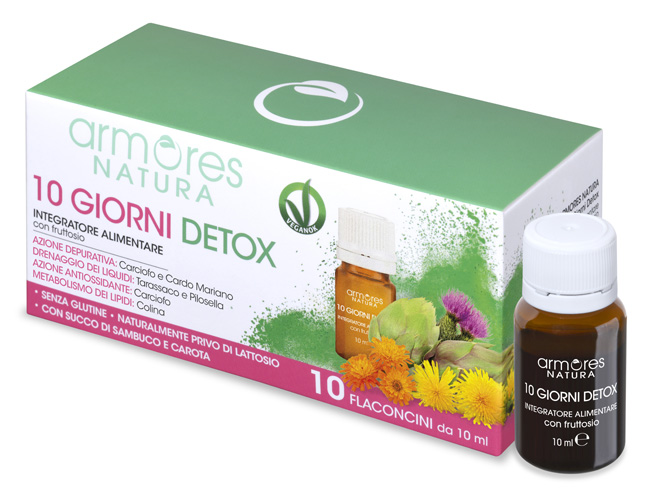 ARMORES NATURA 10 GIORNI DETOX 10 FLACONCINI DA 10 ML - Farmapanda Srl