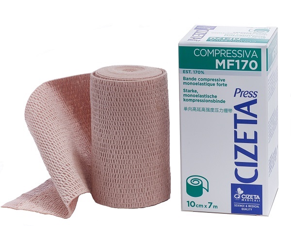 CIZETA PRESS COMPRESSIVA MF170 BENDA MONOELASTICA FORTE EST M 7X10 CM - Farmapanda Srl