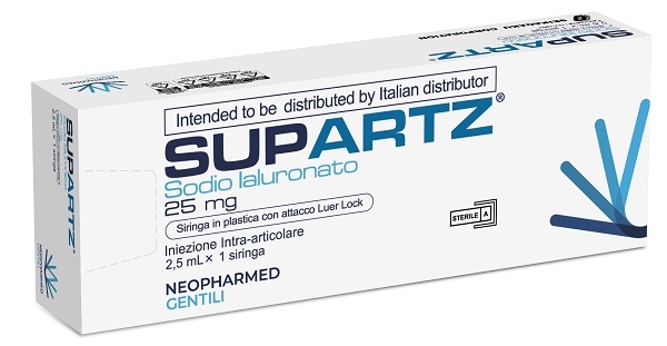 SIRINGA PRERIEMPITA INTRA-ARTICOLARE SUPARTZ ACIDO IALURONICO 25 MG 2,5 ML 1 PEZZO - Farmapanda Srl