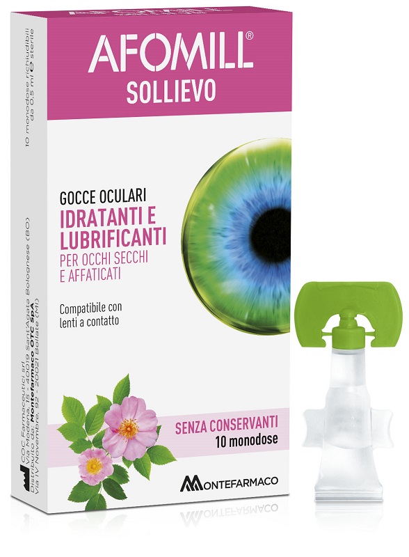 AFOMILL SOLLIEVO GOCCE OCULARI OCCHI 10 FIALE DA 0,5 ML - Farmapanda Srl
