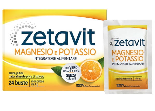 ZETAVIT MAGNESIO POTASSIO SENZA ZUCCHERO 24 BUSTINE DA 6 G - Farmapanda Srl