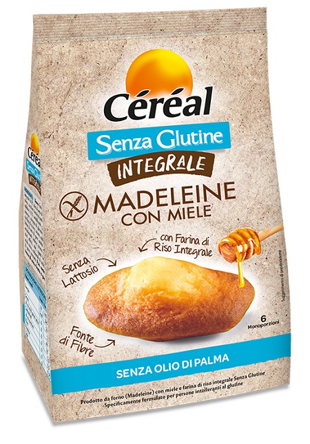 CEREAL SENZA GLUTINE INTEGRALE MADELEINE CON MIELE 170 G - Farmapanda Srl