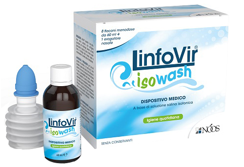 SOLUZIONE SALINA ISOTONICA LINFOVIR ISOWASH 8 FLACONI DA 60 ML - Farmapanda Srl