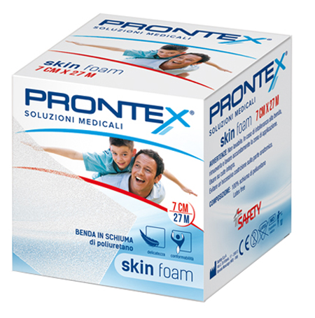 BENDA IN SCHIUMA PRONTEX SKIN FOAM M 27 X 7 CM BIANCO - Farmapanda Srl