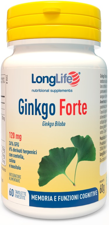 LONGLIFE GINKGO FORTE 60 TAVOLETTE RIVESTITE - Farmapanda Srl