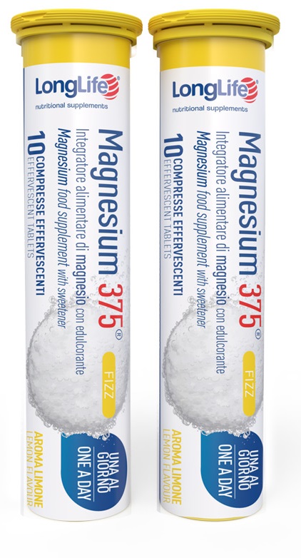 LONGLIFE MAGNESIUM 375 FIZZ 20 COMPRESSE EFFERVESCENTI DA 6,3 G - Farmapanda Srl