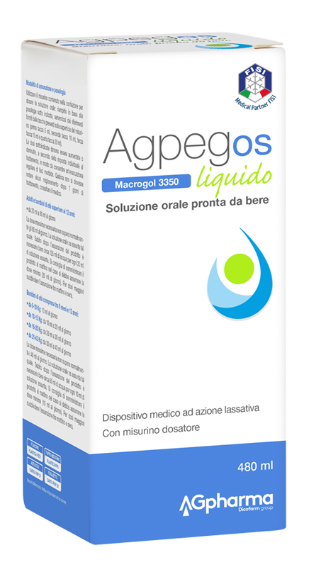 AGPEG OS MACROGOL 3350 LIQUIDO 480 ML - Farmapanda Srl