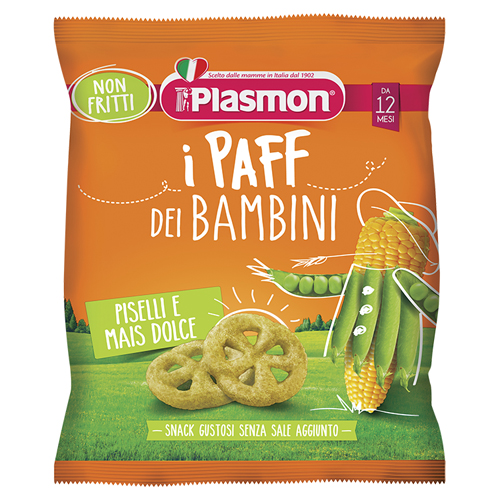 PLASMON DRY SNACK PAFF PISELLI-MAIS 15 G - Farmapanda Srl