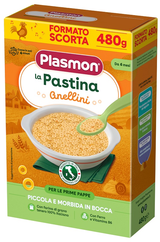 PLASMON PASTINA ANELLINI 480 G - Farmapanda Srl