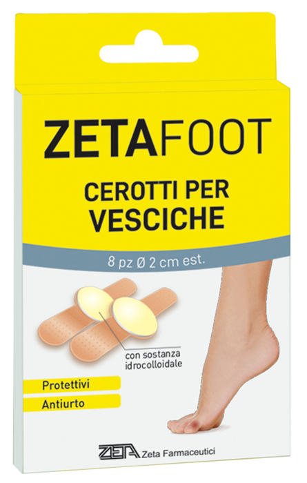 ZETAFOOT CEROTTO IDROCOLLOIDALE VESCICHE 8 PEZZI - Farmapanda Srl