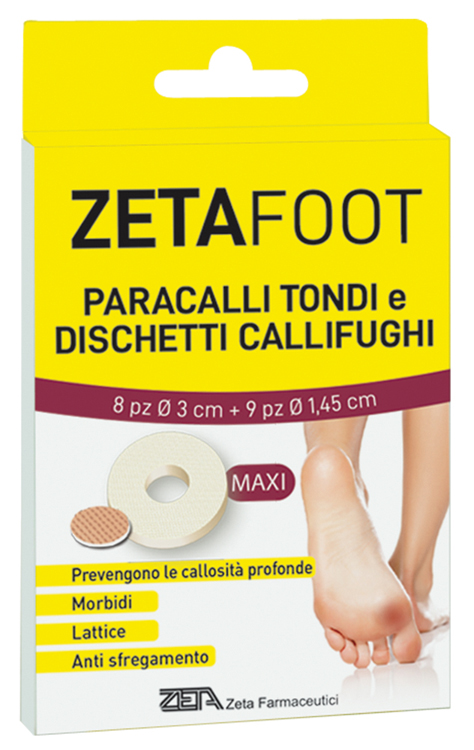 ZETAFOOT PARACALLO TONDO 8 PEZZI + DISCHETTO CALLIFUGO 9 PEZZI - Farmapanda Srl
