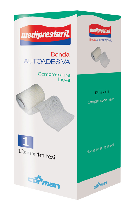 MEDIPRESTERIL BENDA AUTOADESIVA 12X400 CM 1 PEZZO - Farmapanda Srl