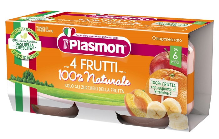 PLASMON OMOGENEIZZATO 4 FRUTTI 2 X 80 G - Farmapanda Srl
