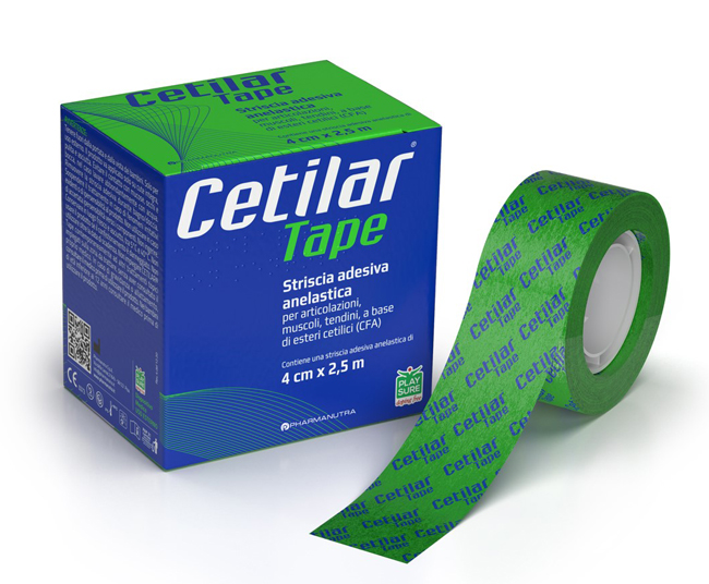 STRISCIA ADESIVA ANELASTICA CETILAR TAPE CM 4 X 2,5 M - Farmapanda Srl
