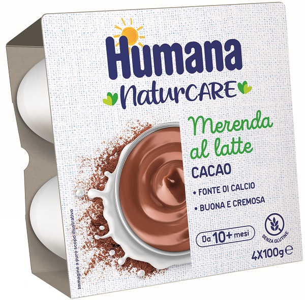 HUMANA MERENDA CACAO 4 VASETTI DA 100 G - Farmapanda Srl