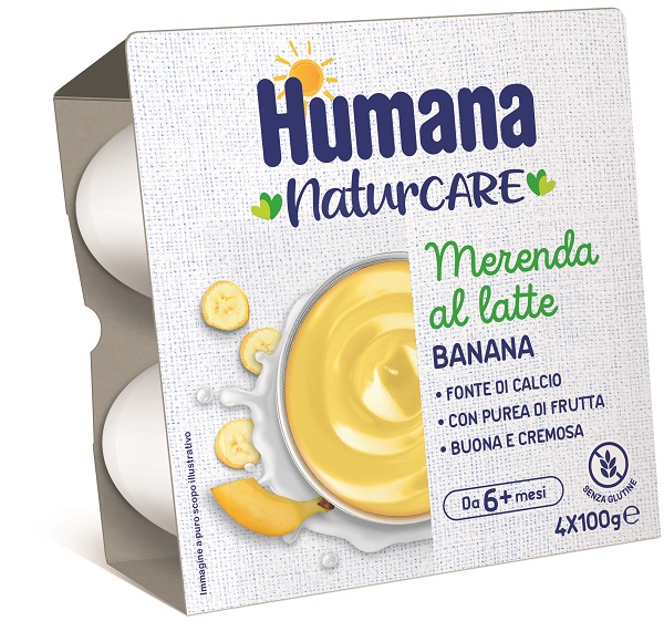 HUMANA MERENDA LATTE BANANA 4 PEZZI DA 100 G - Farmapanda Srl