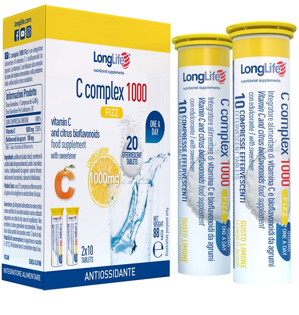 LONGLIFE C COMPLEX 1000 FIZZ 20 COMPRESSE EFFERVESCENTI - Farmapanda Srl