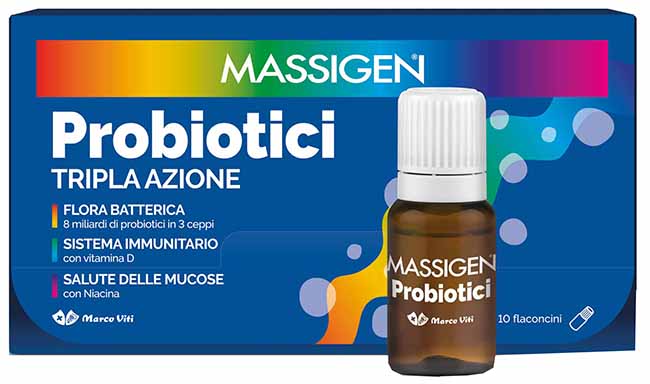 MASSIGEN PROBIOTICI 10 FLACONCINI X 8 ML - Farmapanda Srl