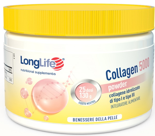 LONGLIFE COLLAGEN 5000 POWDER 130 G - Farmapanda Srl