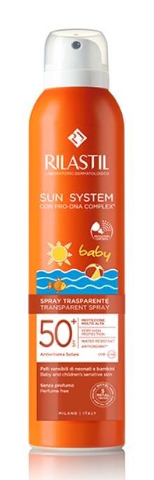 RILASTIL SUN SYSTEM BABY TRANSPARENT SPRAY SPF50+ 200 ML - Farmapanda Srl
