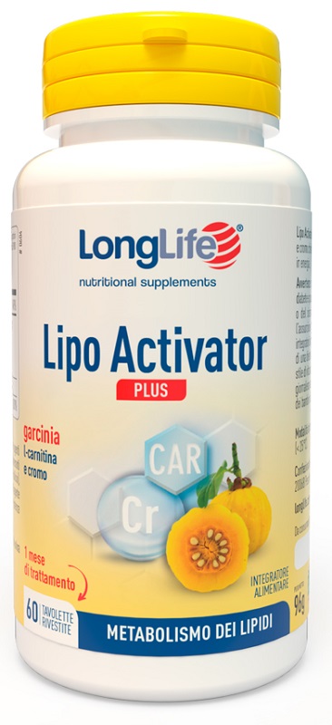 LONGLIFE LIPO ACTIVATOR PLUS 60 TAVOLETTE RIVESTITE DA 1,6 G - Farmapanda Srl