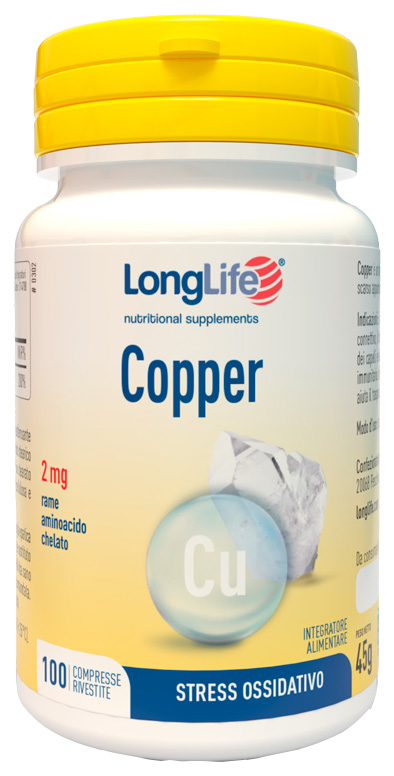 LONGLIFE COPPER 100 COMPRESSE RIVESTITE - Farmapanda Srl