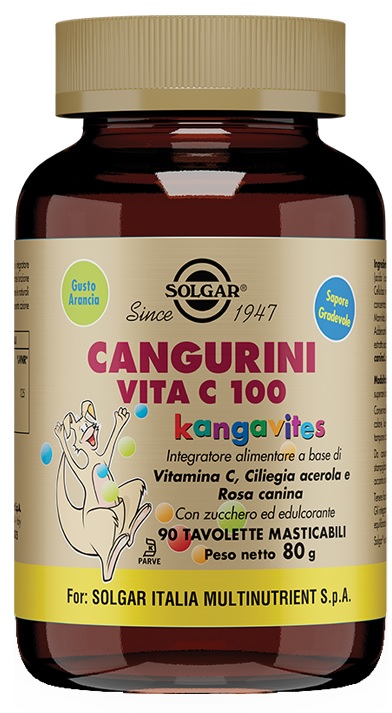 CANGURINI VITA C 100 90 TAVOLETTE MASTICABILI - Farmapanda Srl
