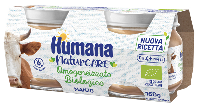 HUMANA OMOGENEIZZATO MANZO BIOLOGICO 2 PEZZI 80 G - Farmapanda Srl