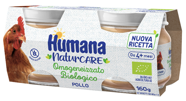 HUMANA OMOGENEIZZATO POLLO BIOLOGICO 2 PEZZI 80 G - Farmapanda Srl