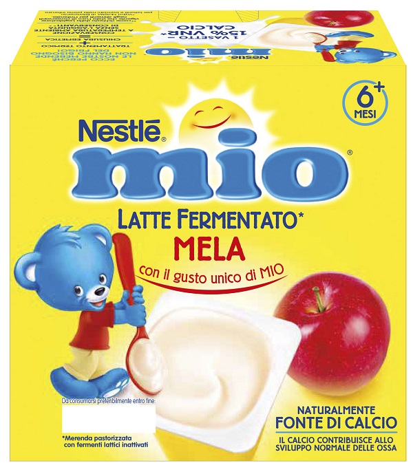 MIO MERENDA LATTE FERMENTATO MELA 4 PEZZI DA 100 G - Farmapanda Srl