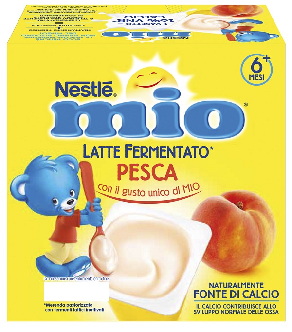 MIO MERENDA LATTE FERMENTATO PESCA 4X100 G - Farmapanda Srl