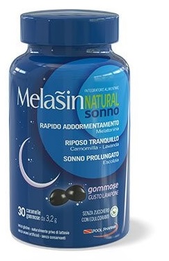 MELASIN NATURAL SONNO 1MG 30 CARAMELLE GOMMOSE GUSTO LAMPONE - Farmapanda Srl