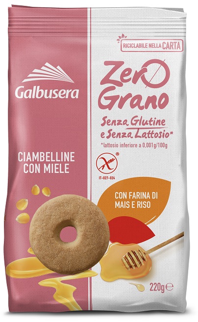 ZEROGRANO FROLLINI CIAMBELLINE MIELE 220 G - Farmapanda Srl