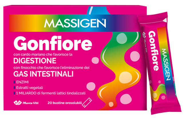 MASSIGEN GONFIORE 20 STICK PACK - Farmapanda Srl