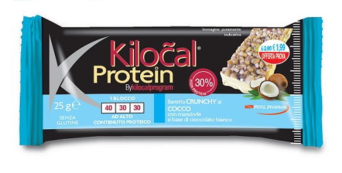 KILOCAL PROTEIN BARRETTA CIOCCOLATO BIANCO COCCO 25 G - Farmapanda Srl